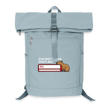 Capybara Tired Battery Empty Humor - Laptop Backpack - ice blue - Front
