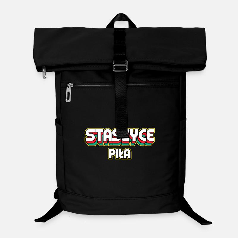 Staszyce Piła. Retro District Name Laptop Backpack