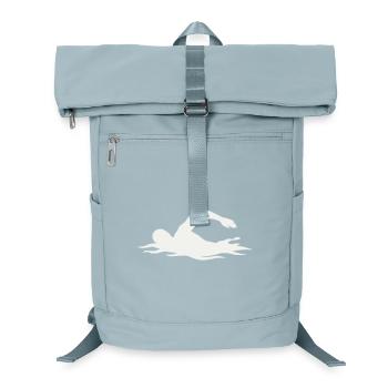 Swimmers silhouette in the water - Laptop Backpack - ice blue - Front