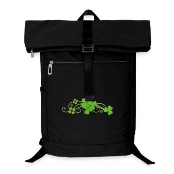 Klee Glück St. Patricks Day Kleeblätter Silvester - Laptop-Rucksack  - Schwarz - Vorne