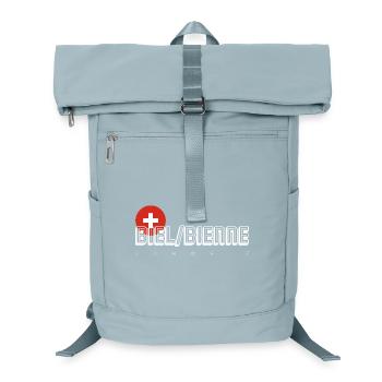 Swiss Cross Bold Typography - Laptop Backpack - ice blue - Front