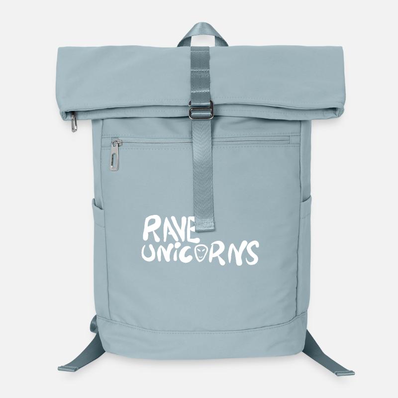 Rave Unicorns Logo Text White Laptop-Rucksack 