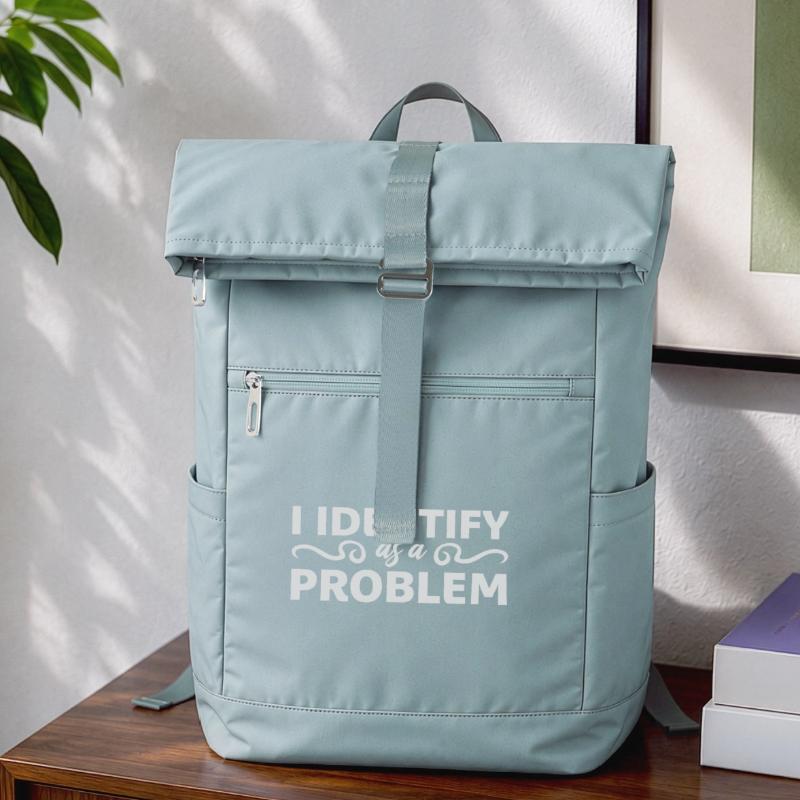 I Identify as a Problem Statement Cheeky Rebellious Laptop Backpack