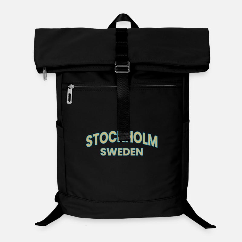 Stockholm – Schweden Textgestaltung Laptop-Rucksack 
