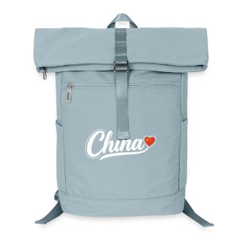 Écriture chinoise avec cœur de drapeau Patriotique - Sac à dos ordinateur - bleu glacier - Devant