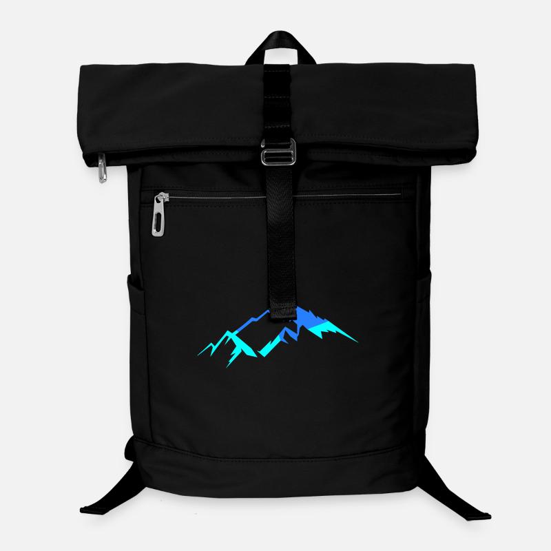 Des montagnes en bleu néon Sac à dos ordinateur