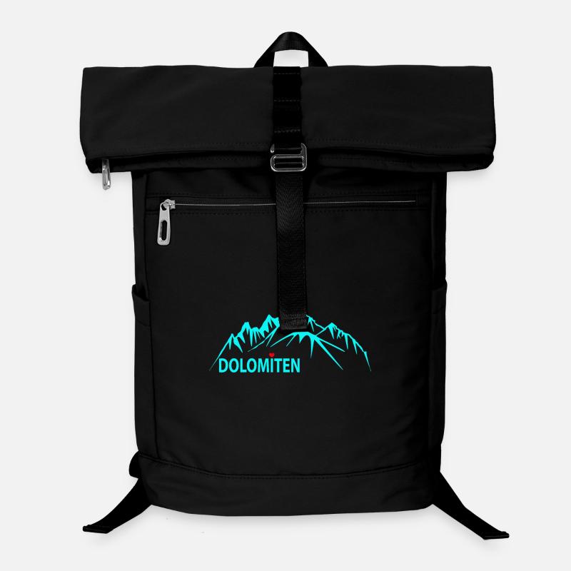 Dolomites Mountain Panorama Illustration Laptop Backpack