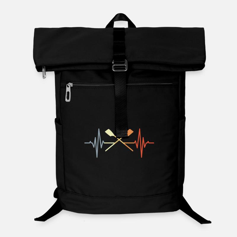 Vintage Rowing Pulse Rate Laptop Backpack