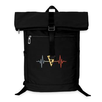 Pizza Pulsschlag - Laptop-Rucksack  - Schwarz - Vorne