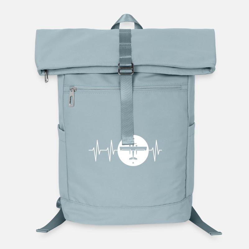 Herzschlag Fliegerei Emblem Logo Flugzeug Flug Laptop-Rucksack 