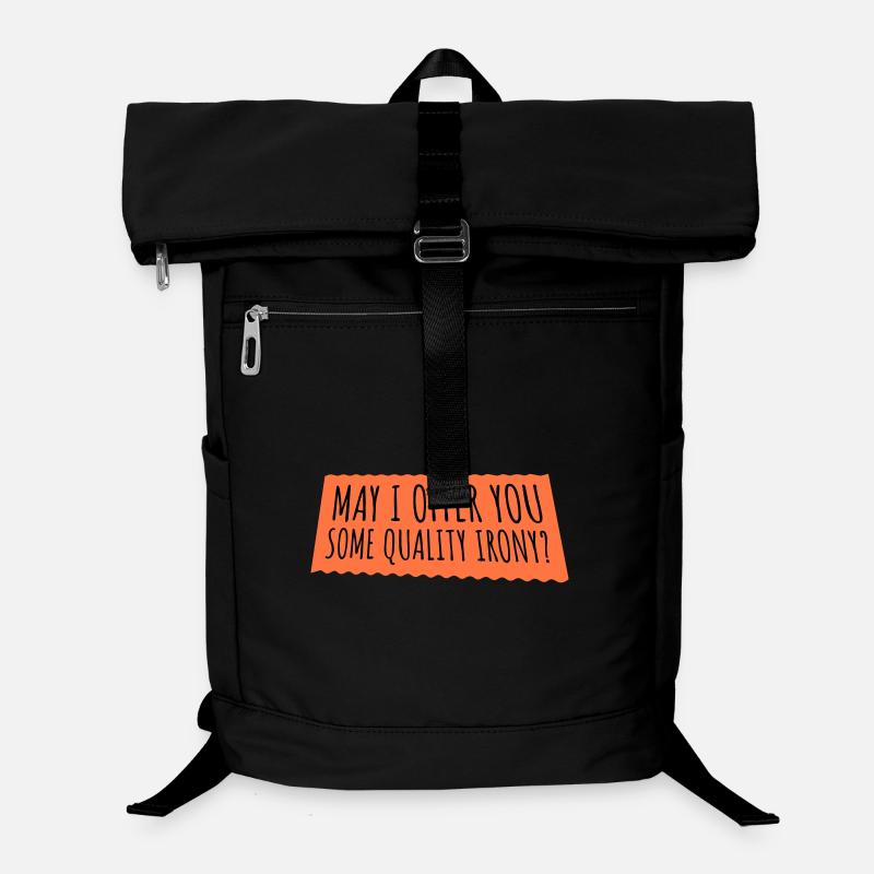 Puis-je vous offrir un peu d’ironie de qualité, Lustiger Spruch Sac à dos ordinateur