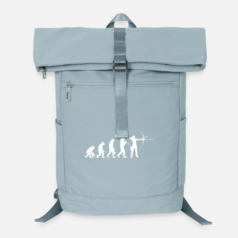 Evolution der Bogenschießfrau Bogenjägerin Sportgeschenk Laptop-Rucksack 