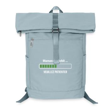 Maman réfléchit veuillez patienter humour maman - Sac à dos ordinateur - bleu glacier - Devant