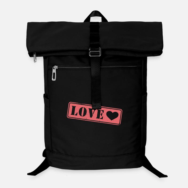 Love Stamp Heart Laptop Backpack