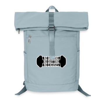 No Whining No Quitting No Excuses Gym Motivation - Laptop-Rucksack  - Eisblau - Vorne