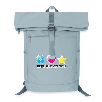 BLY - Iconic Symbols - Grunge - Laptop Backpack - ice blue - Front