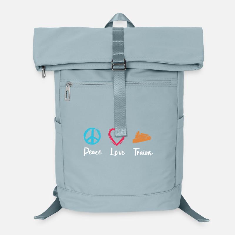 Peace Love Trains Laptop Backpack