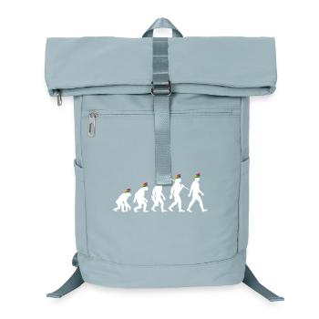 Homo Carnival | Evolution of Fools, Shrovetide - Laptop Backpack - ice blue - Front
