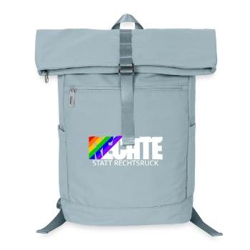 Menschenrechte statt Rechtsruck - Regenbogen - Laptop-Rucksack  - Eisblau - Vorne