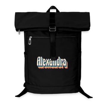 Alexandra t-shirt rétro vintage t-shirt cadeau - Sac à dos ordinateur - noir - Devant