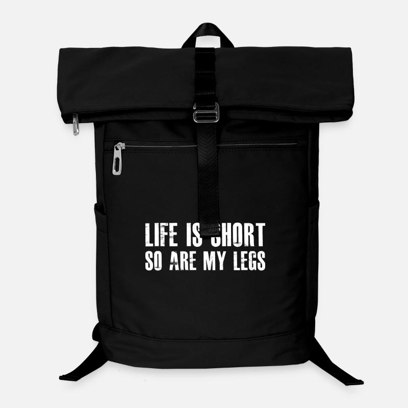 La vie est courte, mes jambes aussi - Sac à dos ordinateur - noir