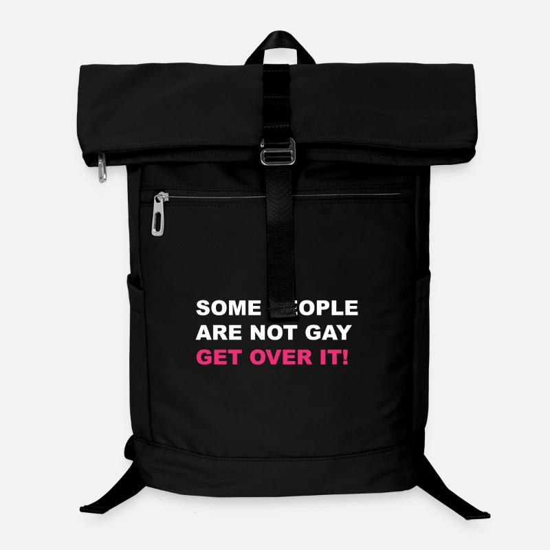 Some people are not gay get over it LGBTQ+ - Laptop Backpack - black