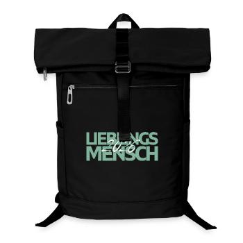 Lieblingsmensch 2026 Mint Script - Laptop-Rucksack  - Schwarz - Vorne