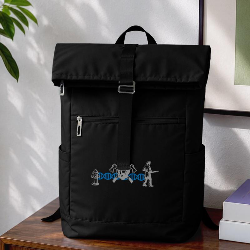 ADN de pompier et de pompier ADN | Couleurs modifiables Sac à dos ordinateur