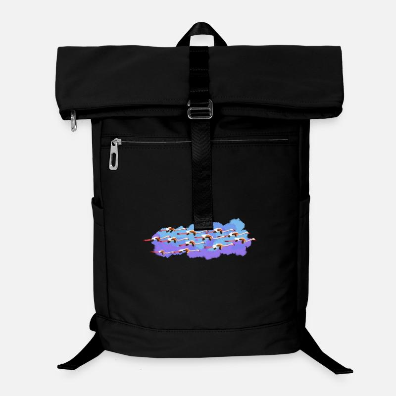 Flamingos auf der Straße Laptop-Rucksack 