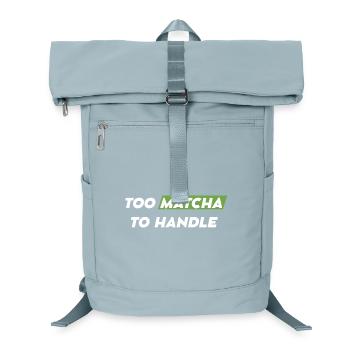 Too Matcha To Handle Slogan Shirt - Laptop Backpack - ice blue - Front