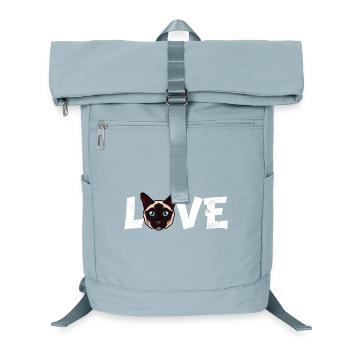 Siamkatze Liebe Cartoon-Gesicht Blaue Augen Katzenmama - Laptop-Rucksack  - Eisblau - Vorne