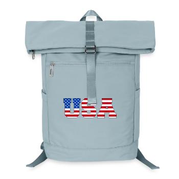 USA Schriftzug Amerika Fan Amerikanische Flagge - Laptop-Rucksack  - Eisblau - Vorne