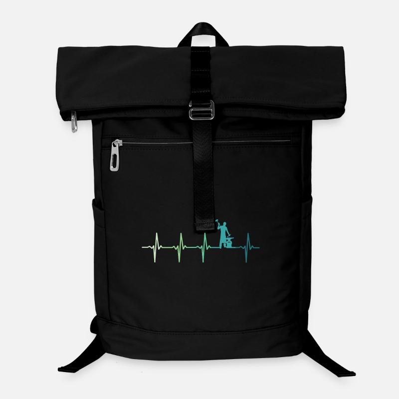 blacksmith hammer heartbeat metalworker Laptop Backpack