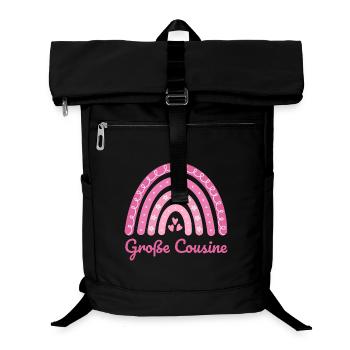 Große Cousine Boho Regenbogen - Laptop-Rucksack  - Schwarz - Vorne