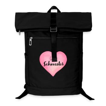 Große Schwester Herz - Laptop-Rucksack  - Schwarz - Vorne