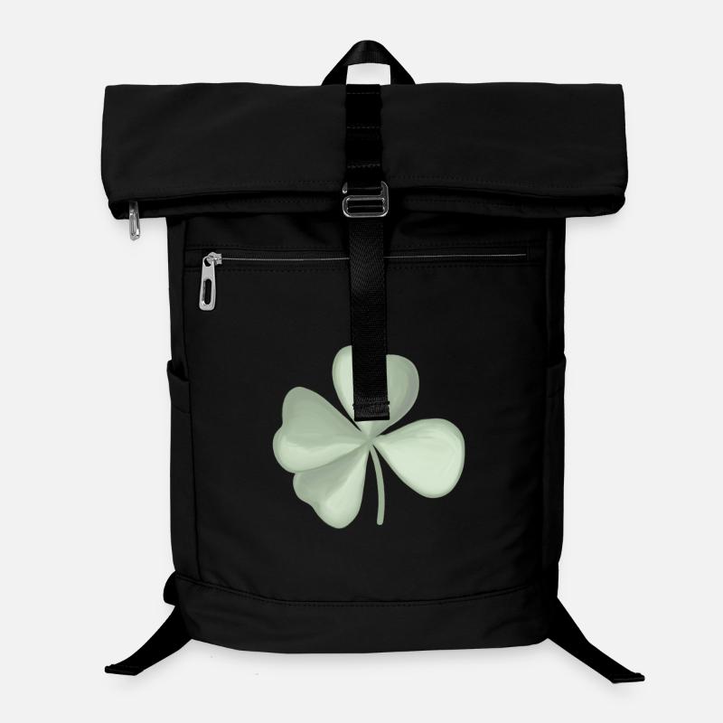 Pastel à feuilles de trèfle Sac à dos ordinateur
