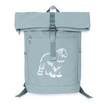 Bearded Collie « Black Edition » - Sac à dos ordinateur - bleu glacier - Devant