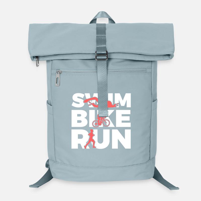 Swimming Cycling Running Repeating Laptop Backpack