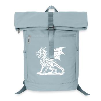 Mythischer Drache Skelett Retro Design - Laptop-Rucksack  - Eisblau - Vorne