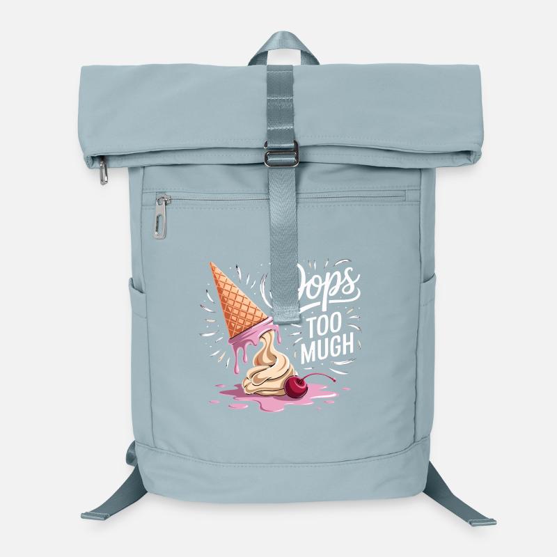  Oops Too Much Lustiges Eis Motiv Mit Schmelzender Laptop Backpack