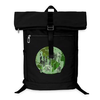 EarthLove Glyphs Green - Laptop Backpack - black - Front