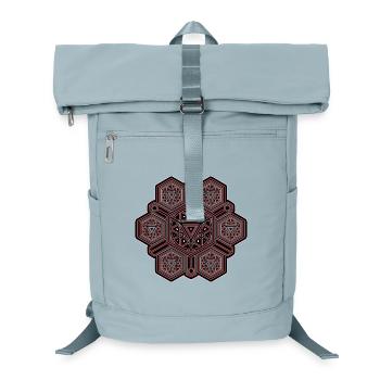 Sacred Geometry Mandala Goa Trance Festival Wear - Laptop-Rucksack  - Eisblau - Vorne