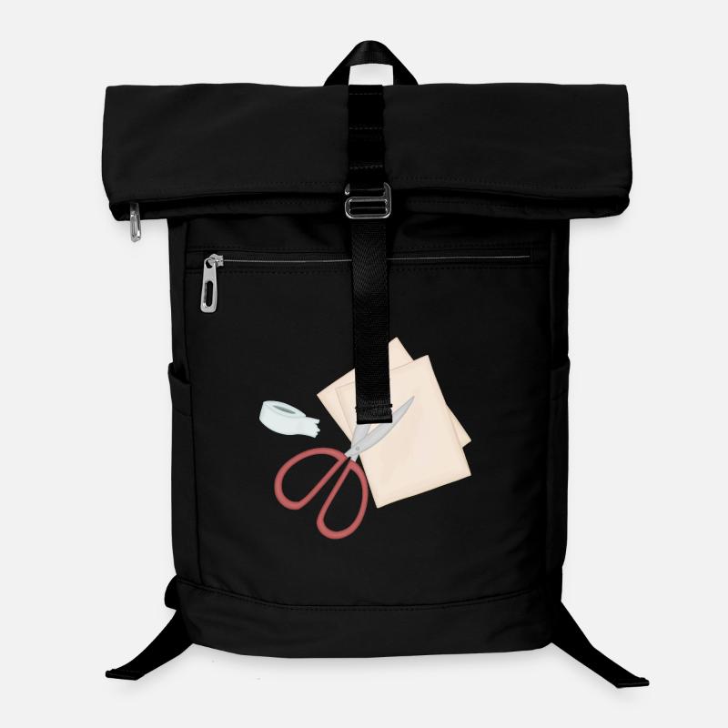 Studio de papier motif de ciseaux créatifs Sac à dos ordinateur