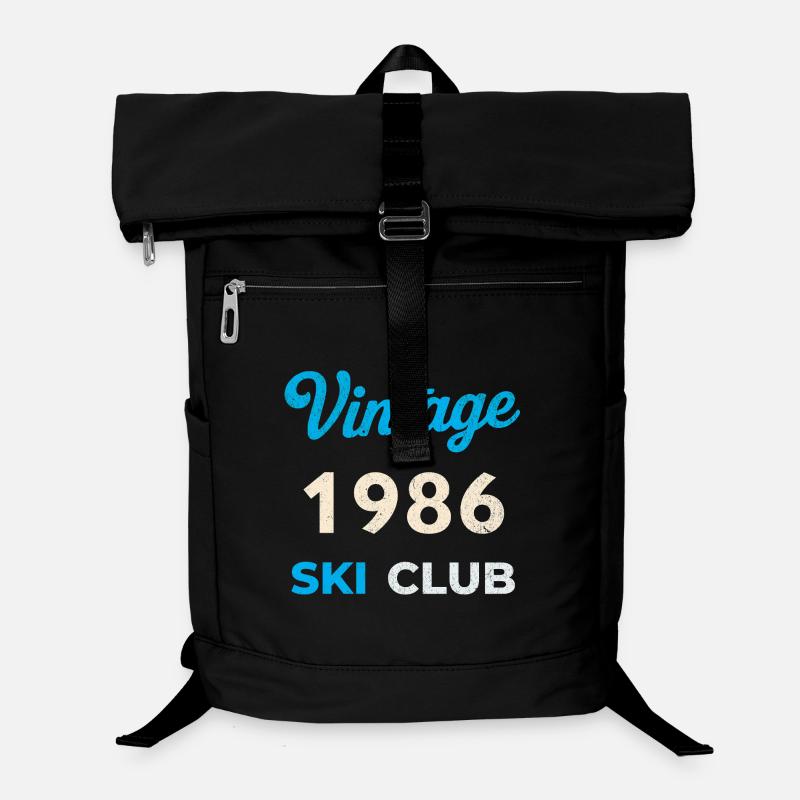 Vintage 1986 – Cadeau rétro de l’année de naissance du Ski Club Sac à dos ordinateur