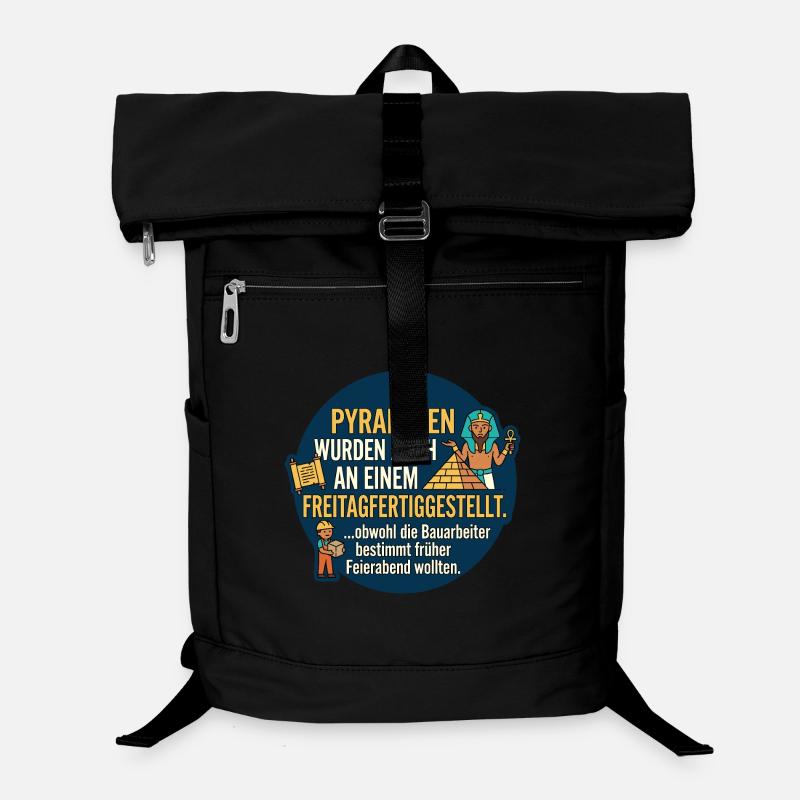 Pyramiden Freitag Feierabend Spruch Laptop-Rucksack 
