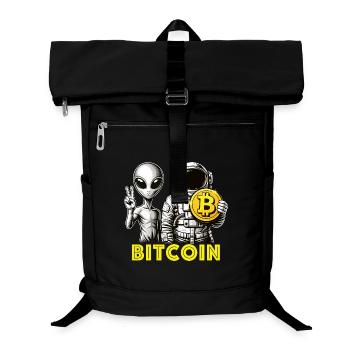 Bitcoin Alien Astronaut Crypto To The Moon - Laptop Backpack - black - Front
