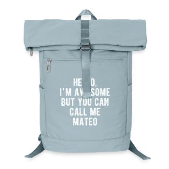 Bonjour, je suis génial, appelez-moi Mateo, citation drôle - Sac à dos ordinateur - bleu glacier - Devant