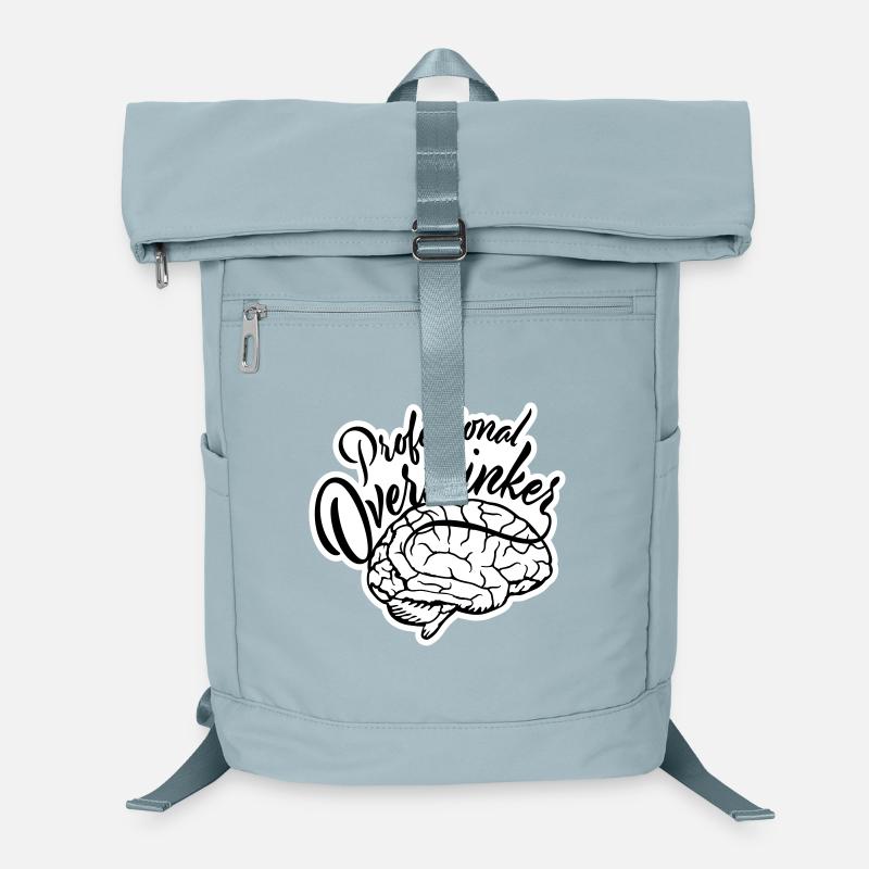 Professional Overthinker Funny Brooding Anxiety Logo Laptop Backpack