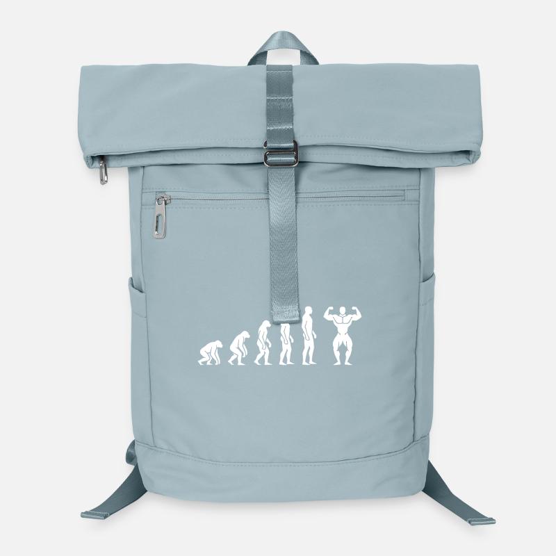 Evolution zum Bodybuilder – Fitness Motivation Laptop-Rucksack 