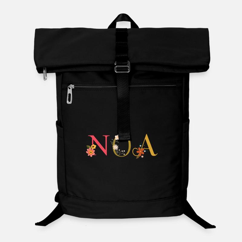NOA Name mit Blumen geschmückt Laptop-Rucksack 